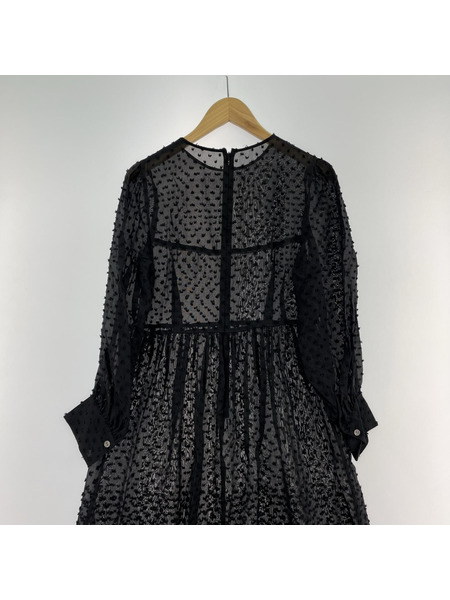 Demi-Luxe BEAMS 長袖ワンピース (36) 黒