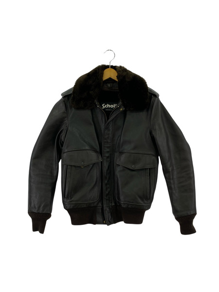 schott ブルゾン・ジャンパー G-1/襟ボア/ブラウン