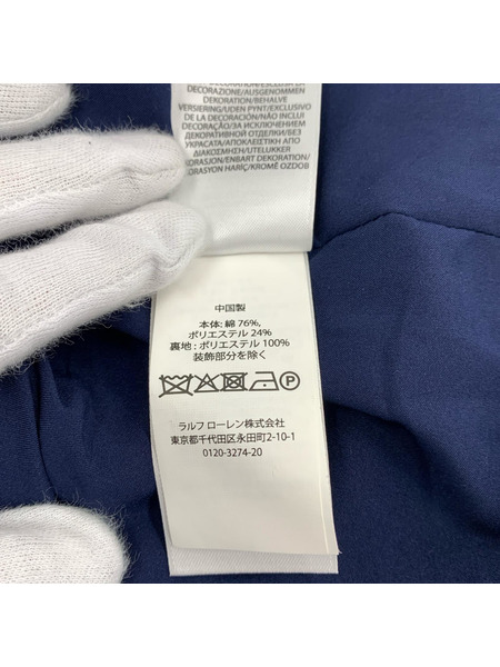 POLO RALPH LAUREN ジャケット エンブレム刺繍 スウェット地 ブレザー 紺 (6)
