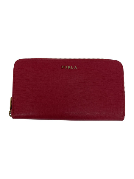 FURLA ラウンドジップ長財布 フューシャ