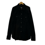 A&G バックフレア オールスエードレザー ウエスタンシャツジャケット L 黒