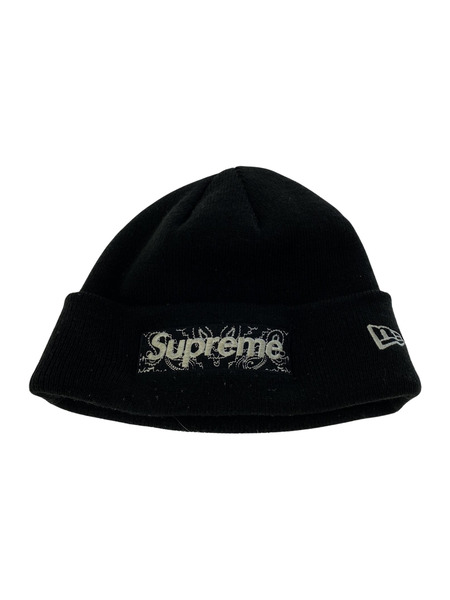 Supreme×NEW ERA 19AW Box Logo Beanie BLK