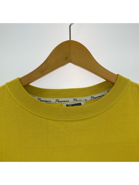 Pherrow's 半袖Tシャツ・カットソー TIGER S/S PRINT TEE YELLOW