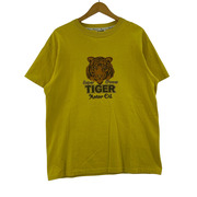 Pherrow's 半袖Tシャツ・カットソー TIGER S/S PRINT TEE YELLOW