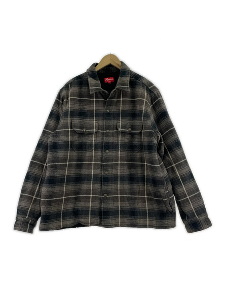 Supreme 長袖シャツ shearling lined flannel shirt