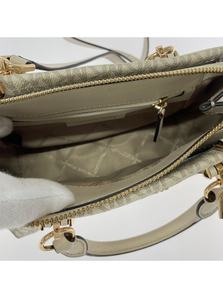 MICHAEL KORS MARILYN MKシグネイチャー クロスボディバッグ アイボリー