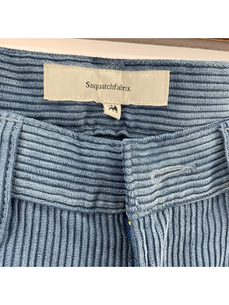SASQUATCHfabrix. パンツ CORDUROY FLARE 5 POCKET PANTS 青