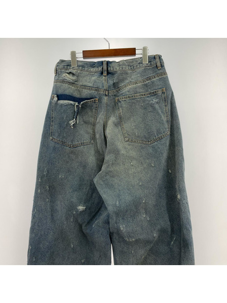 デニム・ジーンズ FR(13)NDS HDK ダメージ ワイド デニム