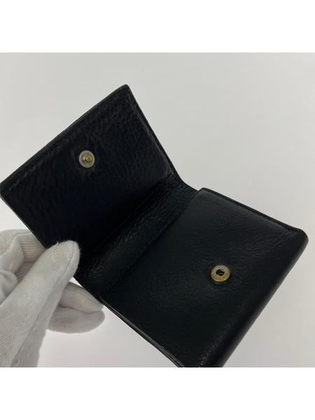Hender Scheme コンパクトウォレット Trifold Wallet レザー 黒