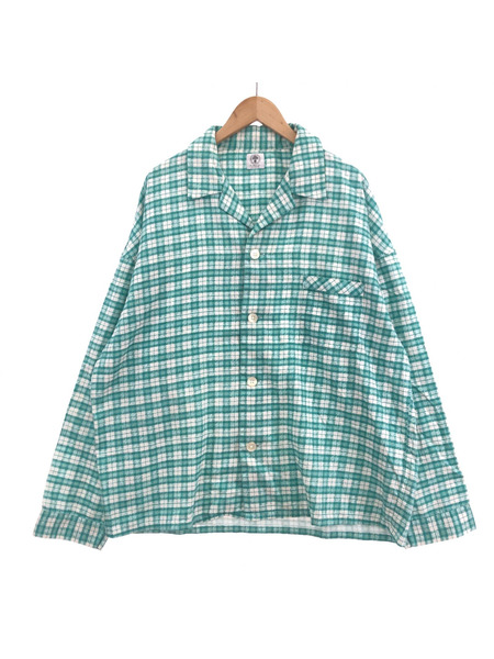 SAINT MICHAEL 22SS CHECK PJ SHIRT パジャマシャツ L グリーン