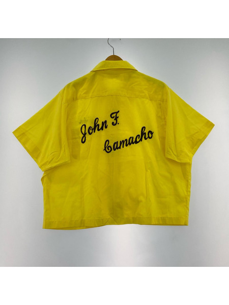 OLD・VINTAGE 半袖シャツ King Louie ボーリングシャツ 黄 (L)