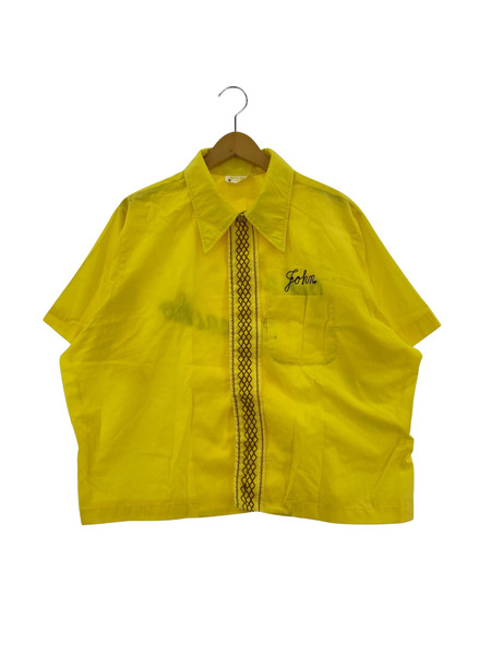 OLD・VINTAGE 半袖シャツ King Louie ボーリングシャツ 黄 (L)