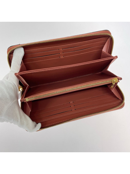 長財布 ジッピーウォレット ドッグモチーフ ローズ