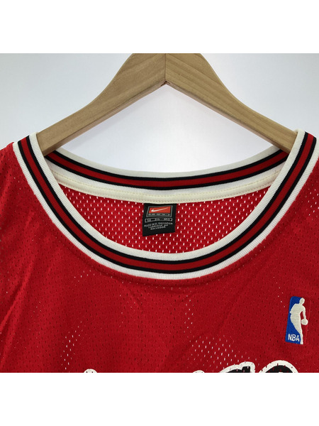 NIKE 90s マイケルジョーダン CHICAGO BULLS RED ゲームシャツ(3XL)