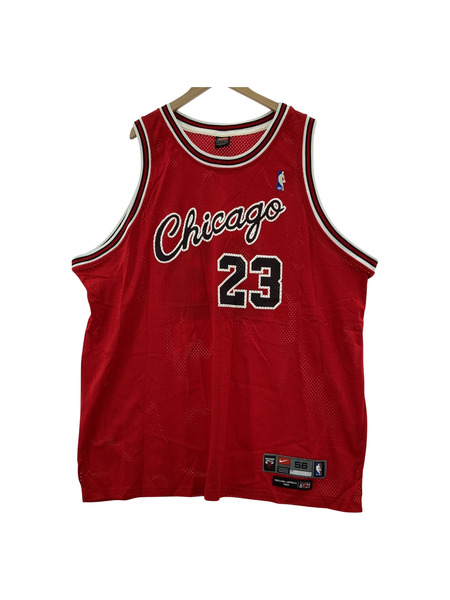 NIKE 90s マイケルジョーダン CHICAGO BULLS RED ゲームシャツ(3XL)