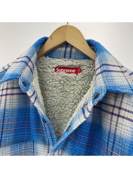 Supreme/LINED FLANNEL SNAP SHIRT