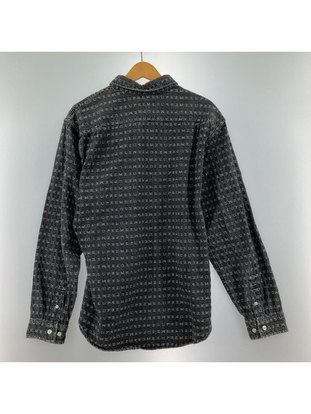 Supreme 長袖シャツ 21SS Jacquard Logos Denim Shirt (M)[値下]