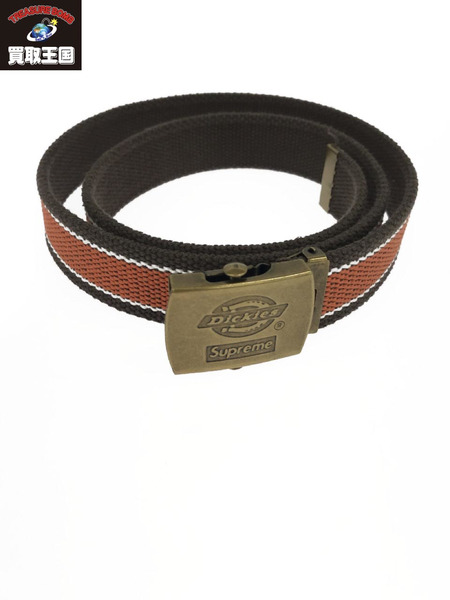 大阪店購入Supreme Dickies Stripe Webbing Belt 茶色