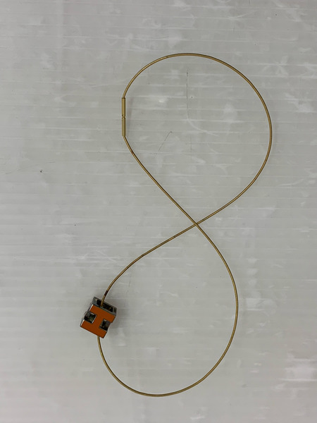 エルメス　HERMES　カージュアッシュ　Ｈキューブ　ネックレス　ペンダント　チョーカー　オレンジ シルバー