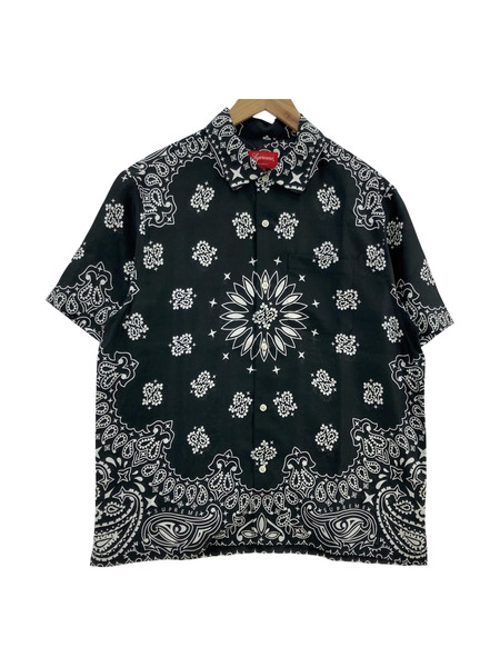 Supreme 21SS Bandana Silk S/S Shirt ペイズリーシャツ 黒