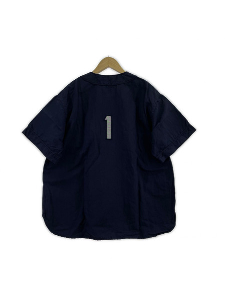 BRUNABOINNE 半袖シャツ プーベイスボールシャツ L ネイビー