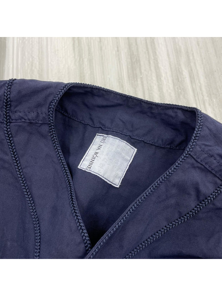 BRUNABOINNE 半袖シャツ プーベイスボールシャツ L ネイビー