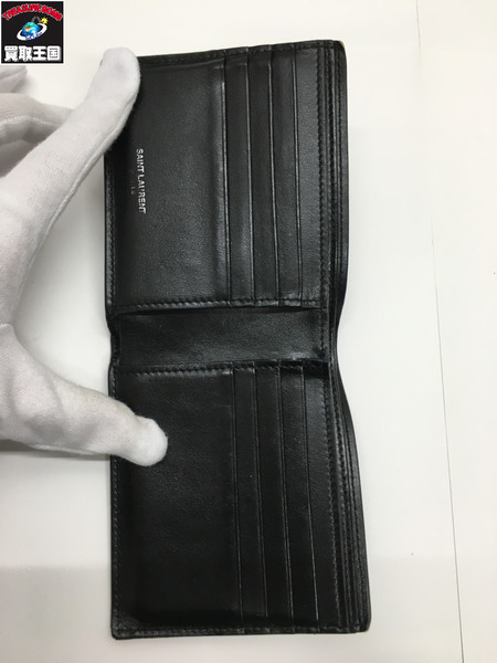 SAINT LAURENT サンダードットスタッズ二つ折り財布[値下]