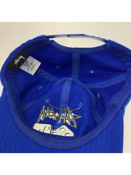 STUSSY Stock Dice Low Pro Cap キャップ ブルー