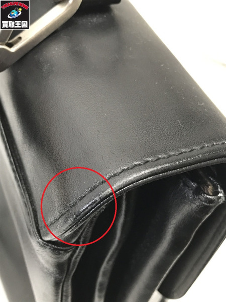 フェラガモ ショルダーバッグ レザーブリーフケース 黒