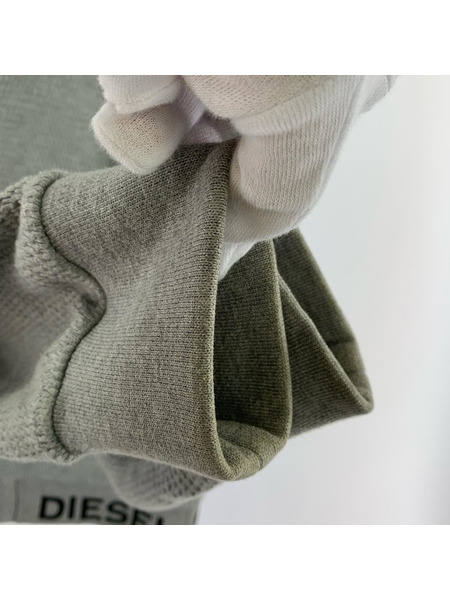 DIESEL ワッフルジップパーカー グレー (L)