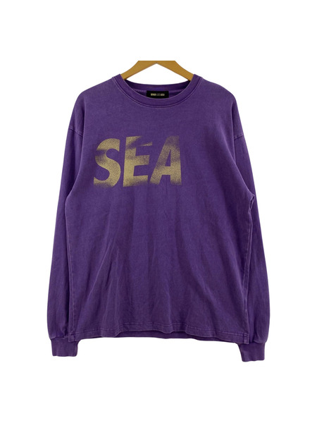 WIND AND SEA L/S カットソー 紫 S[値下]