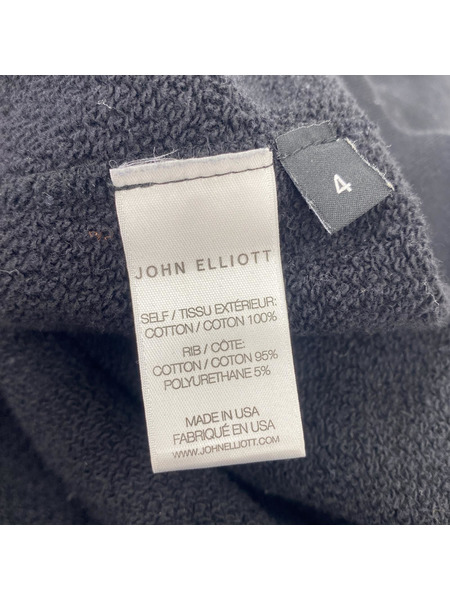 JOHN ELLIOTT ジップパーカー ブラック (4)[値下]