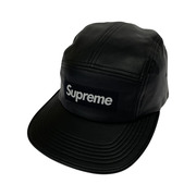 16AW/Supreme/Leather Camp Cap/Free/BLK