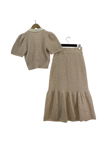 CELFORD S/Sジャガードニットセットアップ ピンク(36)