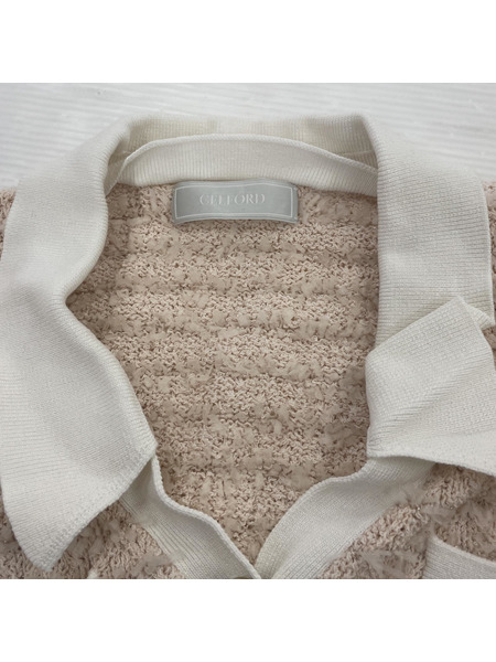 CELFORD S/Sジャガードニットセットアップ ピンク(36)