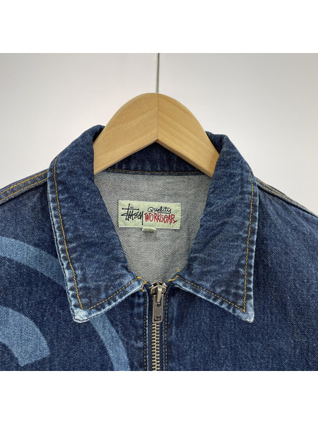 STUSSY デニムジャケット SS-LINK ZIP WORK JACKET