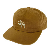 STUSSY キャップ ロゴプリント 茶