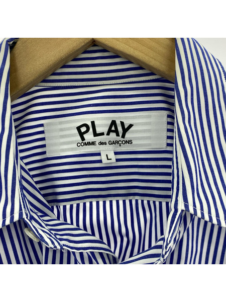 PLAY COMME des GARCONS STRIPE SHIRT AZ-B018 青 (L)