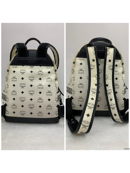 MCM バックパックリュックサック・バックパック 白総柄