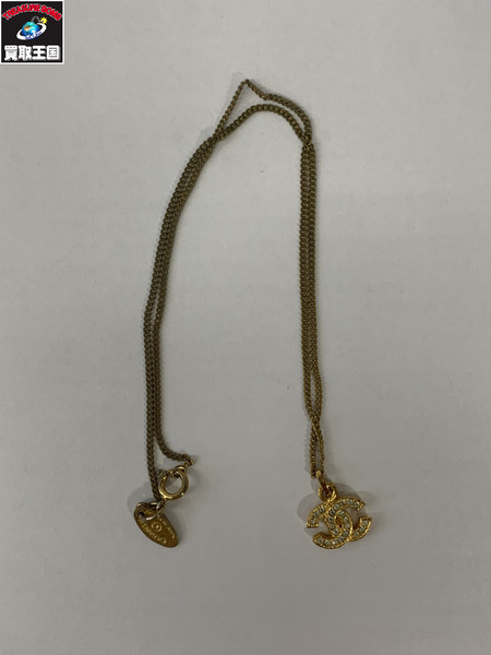 アクセサリー CHANEL ココマーク ラインストーン ネックレス