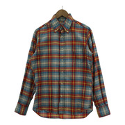 INDIVIDUALIZED SHIRTS L/S チェックシャツ オレンジ (32)
