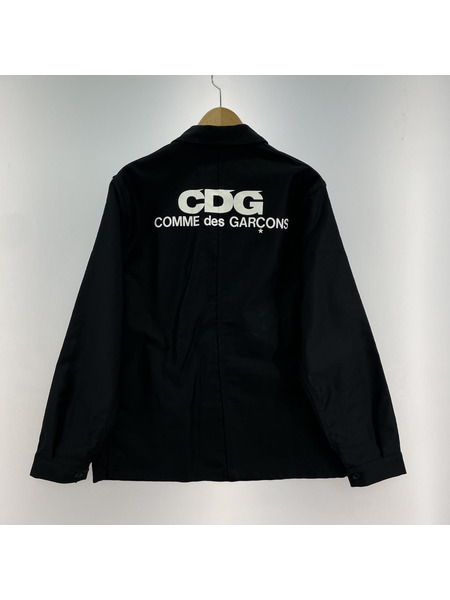 COMME des GARCONS×LABOUREUR バックロゴ モールスキンカバーオール L 黒