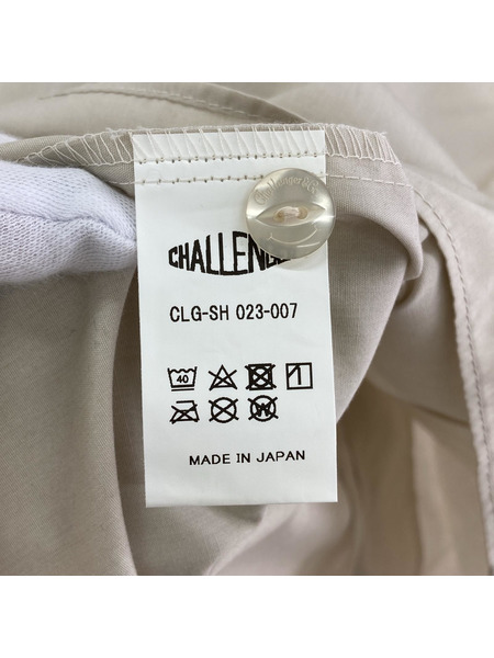 CHALLENGER 23AW L/S FIRE WORK SHIRT ファイヤーワークシャツ S ベージュ