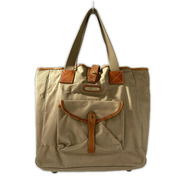 POLO RALPH LAUREN ソノ他バッグ レザー キャンバス トート ベージュ