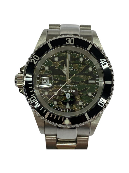 A BATHING APE/Type 1 Tiger Camo Bapex Watch/カモ柄