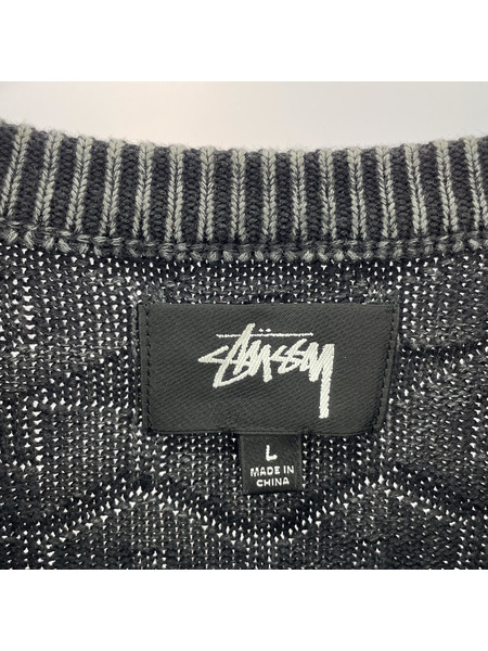 STUSSY ニット・セーター STRAND SWEATER/GRY (L)