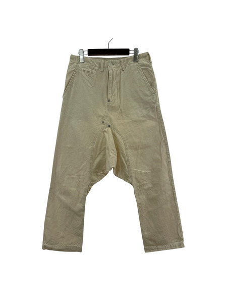 GANRYU パンツ 生成リ ネップ サルエルパンツ