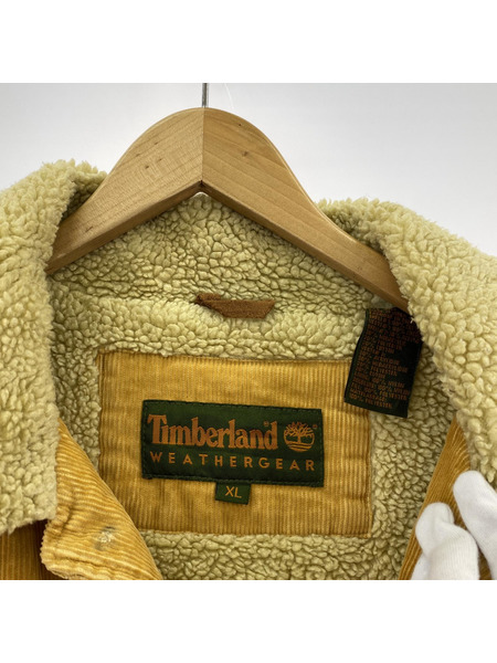 Timberland WEATHERGEAR 裏ボア コーデュロイジャケット オレンジ (XL)