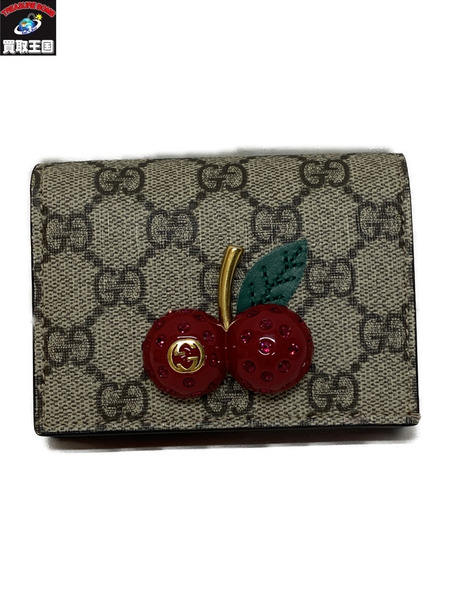 GUCCI　コンパクトウォレット GGスプリーム チェリー　476050　