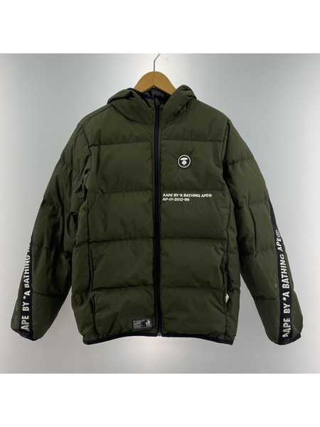 A BATHING APE リバーシブルダウンジャケット カーキ/カモフラ M